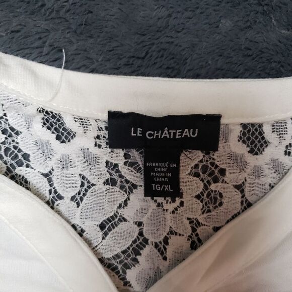 Le Chateau Lace Details 3/4 Sleeve Blouse Size XL - Picture 4 of 8